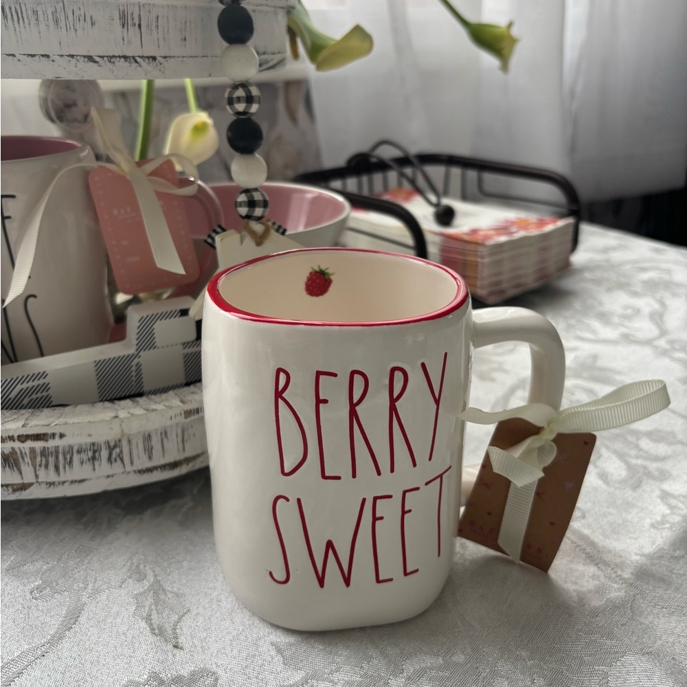 Rae Dunn Berry Sweet Mug with Red Accents